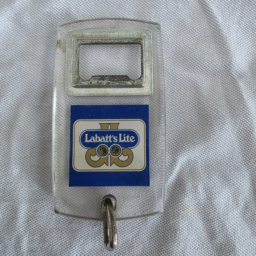 Labatt's Lite Vintage Beer Bottle Opener keychain